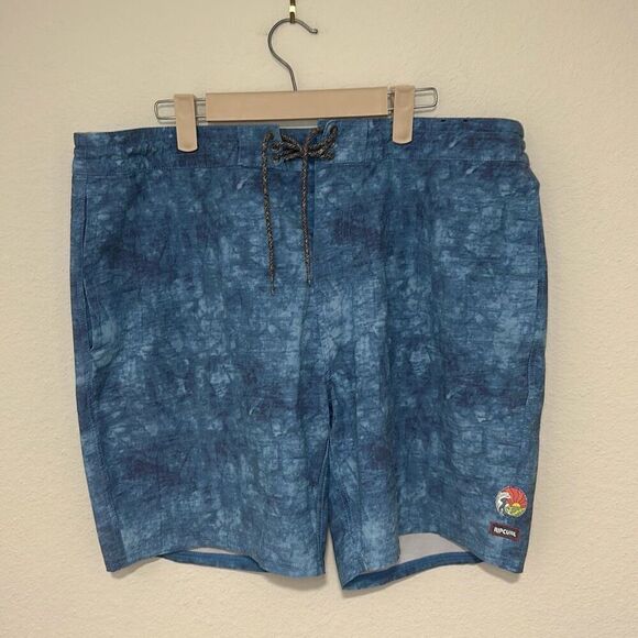 Rip Curl Mens Blue‎ Sun Drenched Layday Lightweight Swim Board Shorts Size 36 - Picture 1 of 8